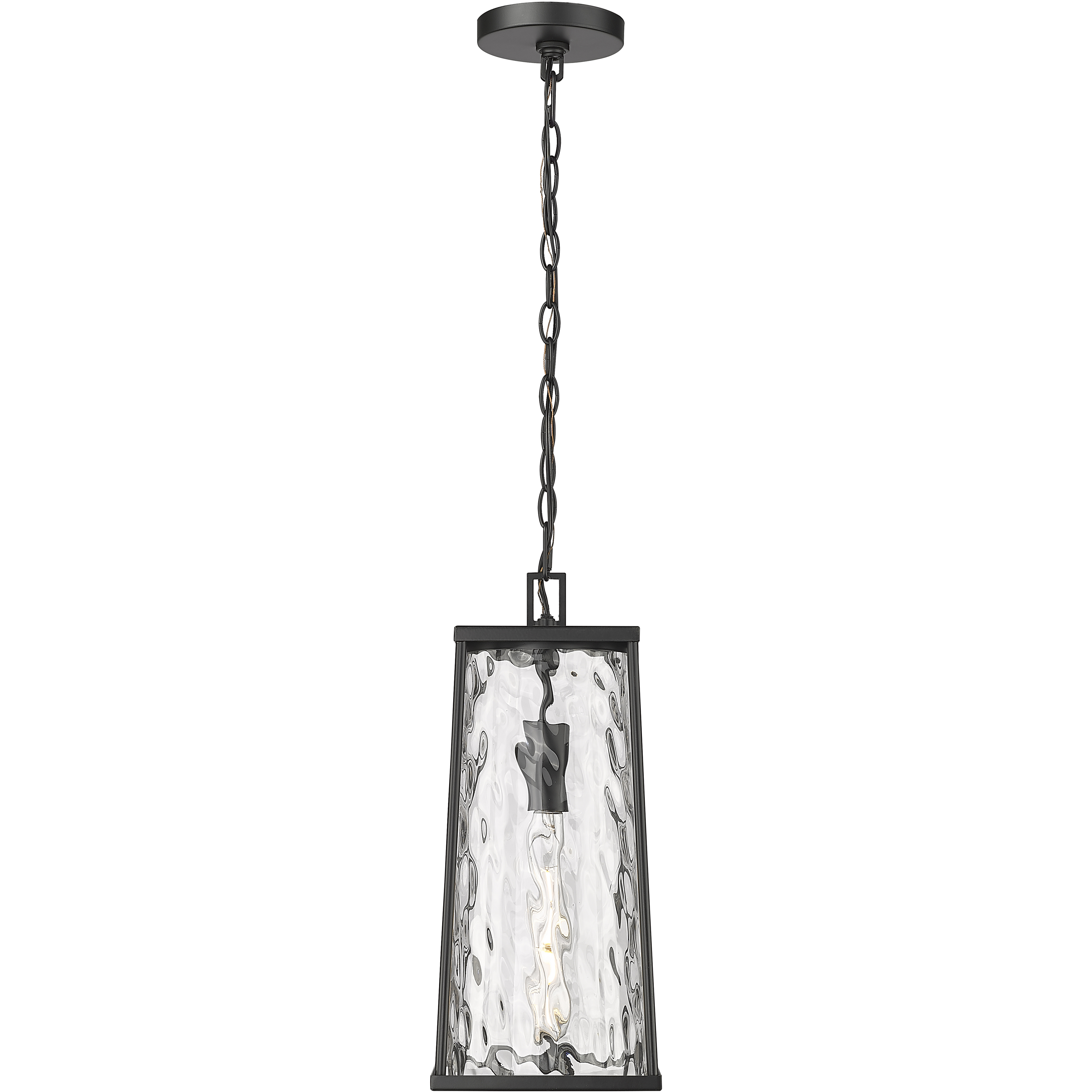 Dutton 1 Light 7.5 inch Powder Coated Black Outdoor Hanging Lantern